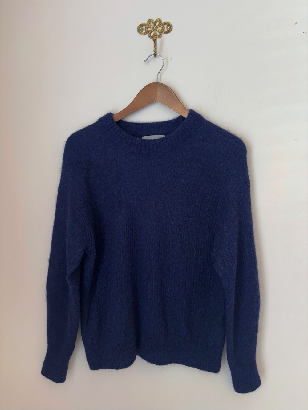 Everlane Blue The Cocoon Crew Neck Sweater Medium